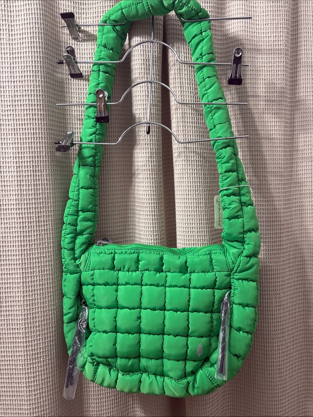 Free people Quilted Shoulder Bag in Bright Green - Lightweight Women’s Crossbody